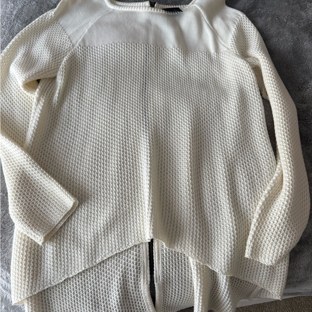 Nicole Cream Cowl Neck Sweater size L.